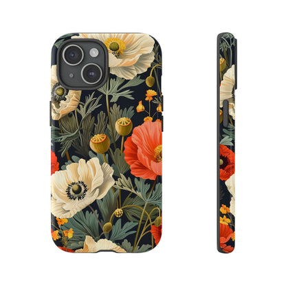 Floral Phone Case, Tough Cases with Botanical Design, Flower Protection Case, Gift for Nature Lovers, Eco-Friendly Mobile Cover