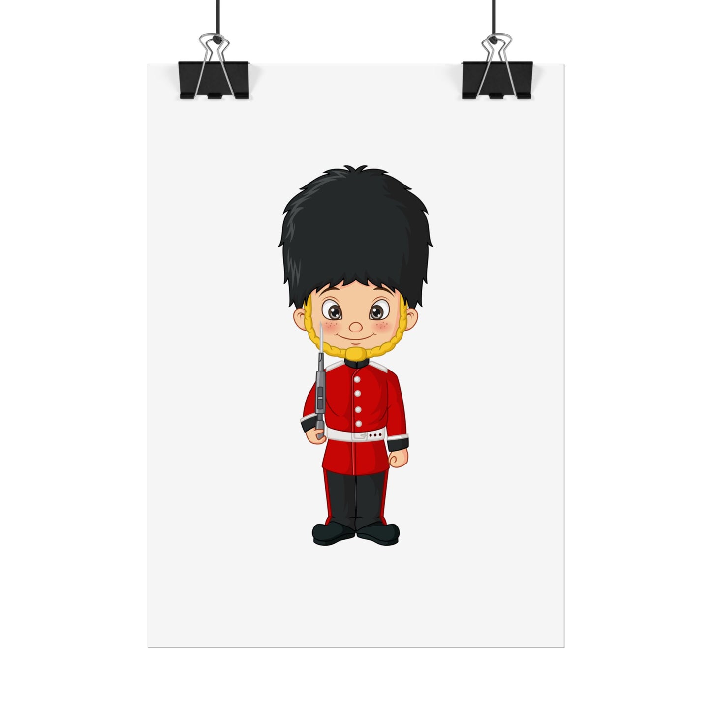 Whimsical Soldier Rolled Poster Art, Children's Room Decor, Cute Wall Art, Nursery Wall Hanging, Gift for Kids