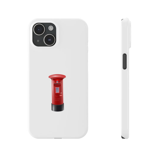 Vintage Post Box Phone Case, Slim Phone Cases, Phone Accessories, Gifts for Mail Lovers, Unique Phone Cover, Red Letterbox Design