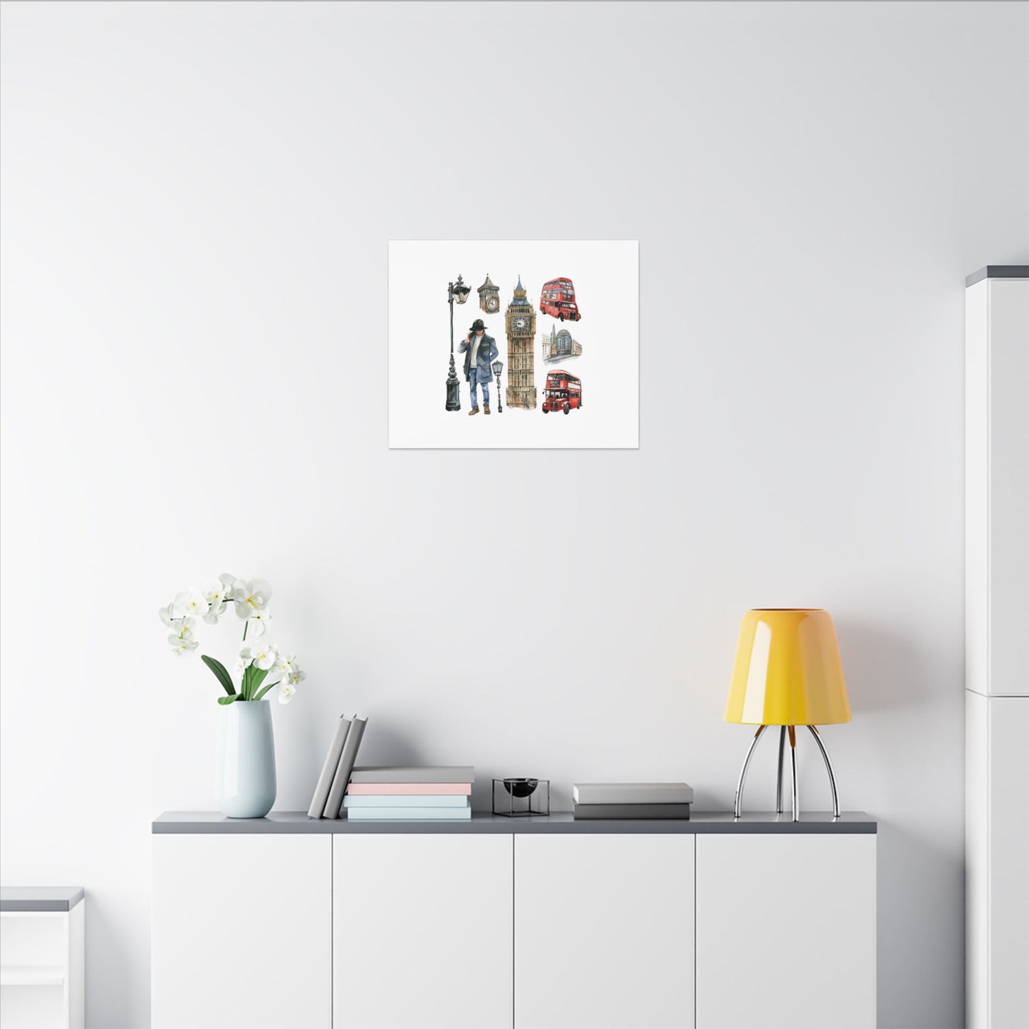Canvas Art Print, London Skyline, Home Decor, Wall Art, Gift Idea, Travel Memories, Modern Wall Art