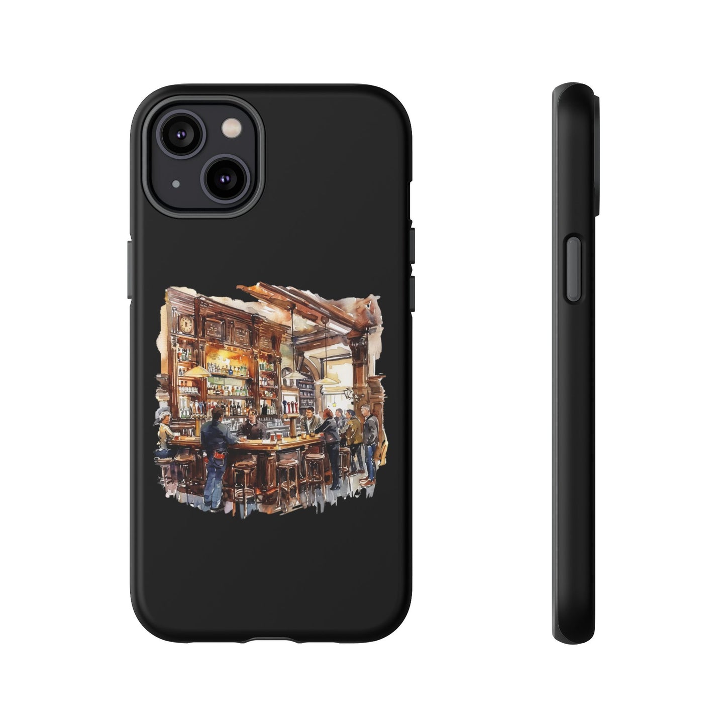 Artistic Phone Case - Cozy Pub Vibe, Trendy Smartphone Accessory, Gift for Friends, Modern Design, Durable Protection