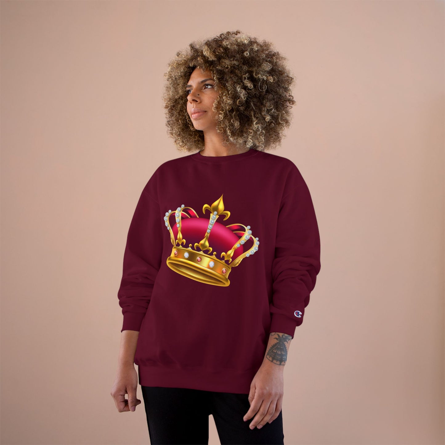 Champion Sweatshirt - British Royal Crown - Symbol of Regal Elegance and Authority