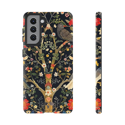 Floral Phone Case with Vibrant Tree Design, Tough Phone Cover, Unique Floral Pattern, Eco-Friendly Phone Accessories, Gift for Nature Lovers