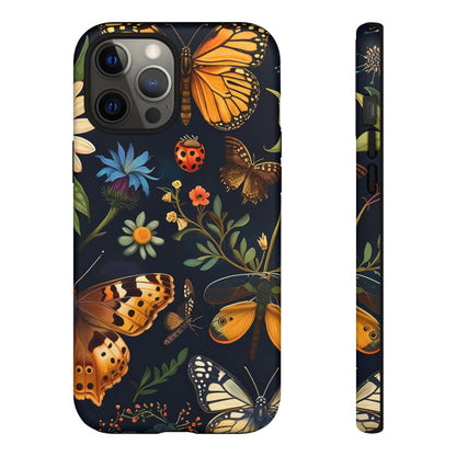 Nature-Inspired Phone Case | Floral Butterfly Design, Tough Phone Cover, Gift for Nature Lovers, Cute Butterfly Case, Home Decor