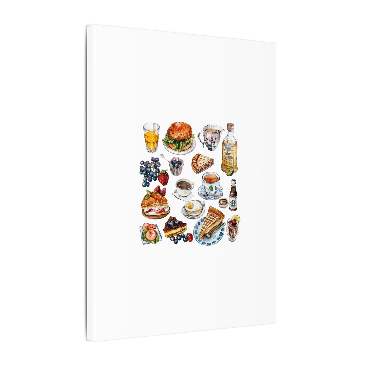Breakfast Feast Canvas Print, Food Art, Kitchen Decor, Gifting for Food Lovers, Brunch Vibes, Wall Art