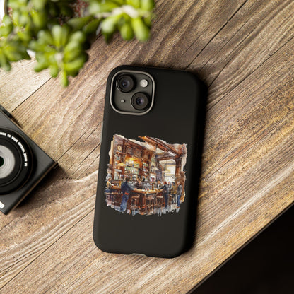 Artistic Phone Case - Cozy Pub Vibe, Trendy Smartphone Accessory, Gift for Friends, Modern Design, Durable Protection