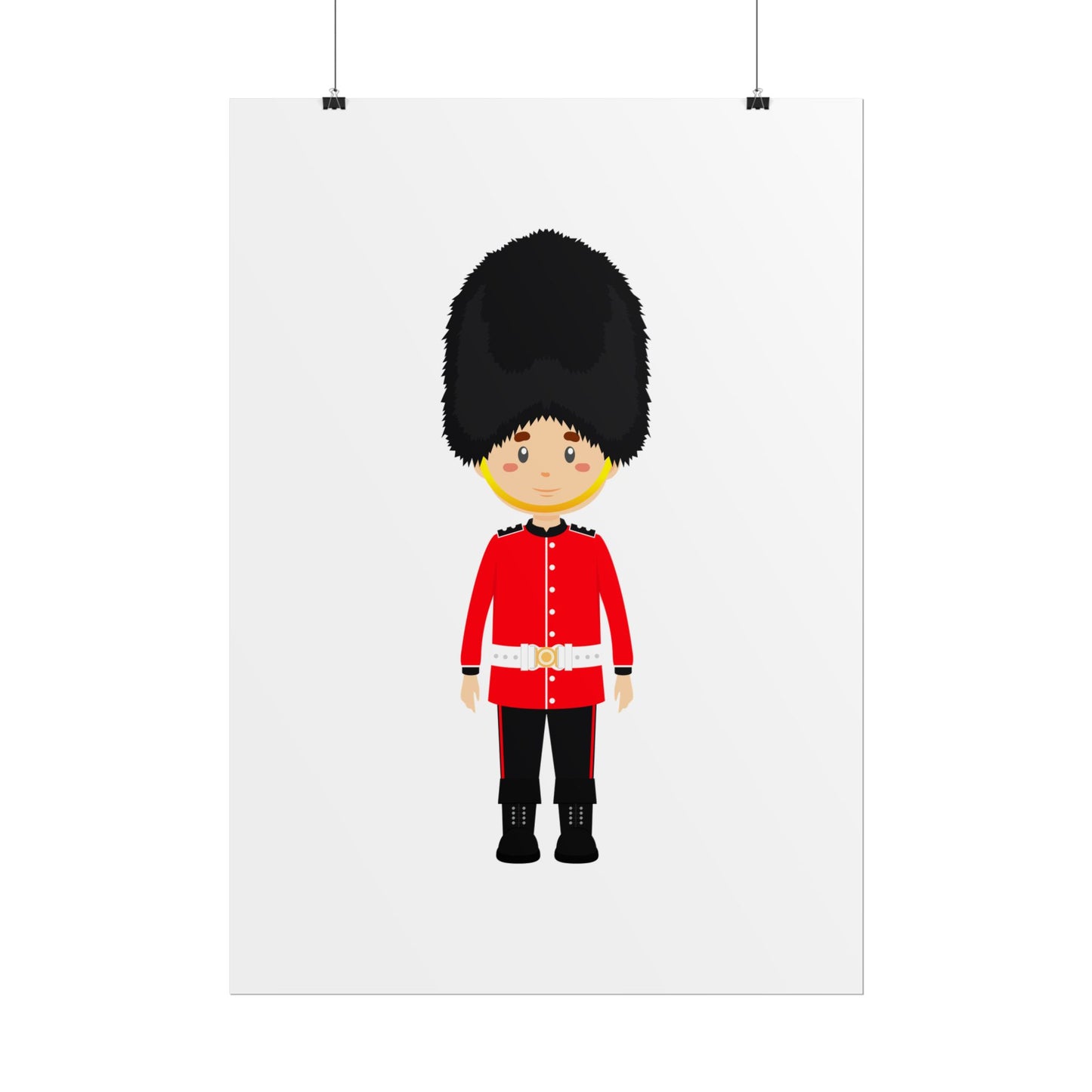 Adorable British Soldier Rolled Posters, Kids Room Decor, Unique Gift, Nursery Art, Educational Wall Art