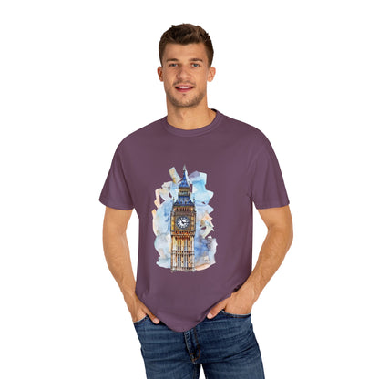 Unisex Garment-Dyed T-shirt - Iconic Big Ben Clock Tower