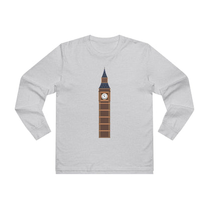 Men’s Base Longsleeve Tee - Big Ben - Iconic British Tower and Landmark