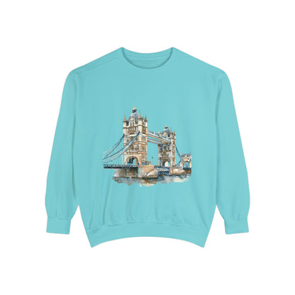 Unisex Garment-Dyed Sweatshirt - London Bridge