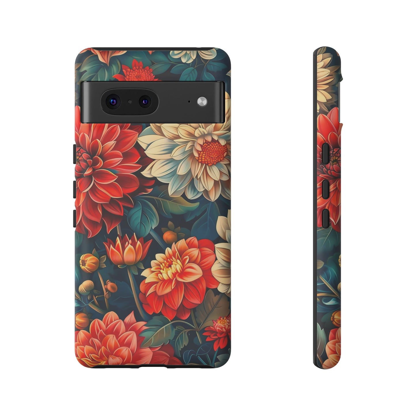 Floral Phone Case - Vibrant Tough Cases, Stylish Floral Cell Phone Cover, Gift for Her, Trendy Phone Accessory, Flower Design