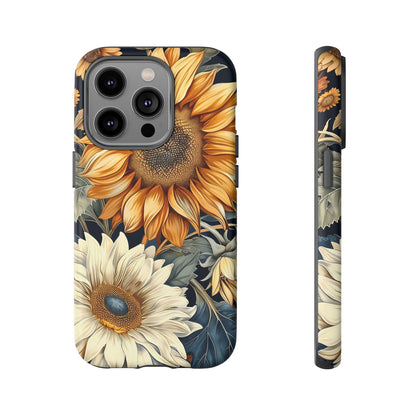 Floral Phone Case for Tough Cases, Sunflower Design, Nature Lover Gift, Birthday Present, Eco-Friendly Accessories, Summer Vibes