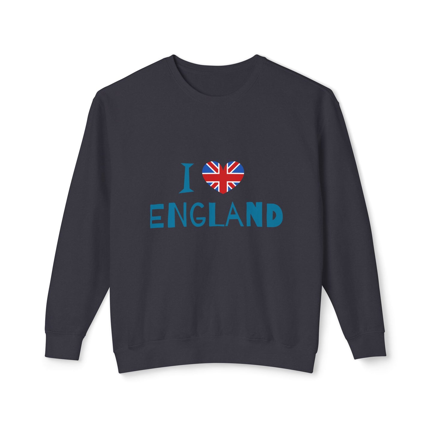 Unisex Lightweight Crewneck Sweatshirt Relaxed - I Love England