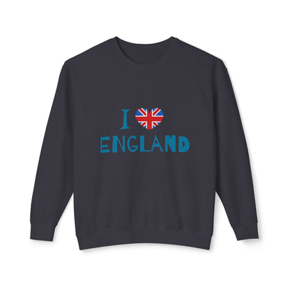 Unisex Lightweight Crewneck Sweatshirt Relaxed - I Love England