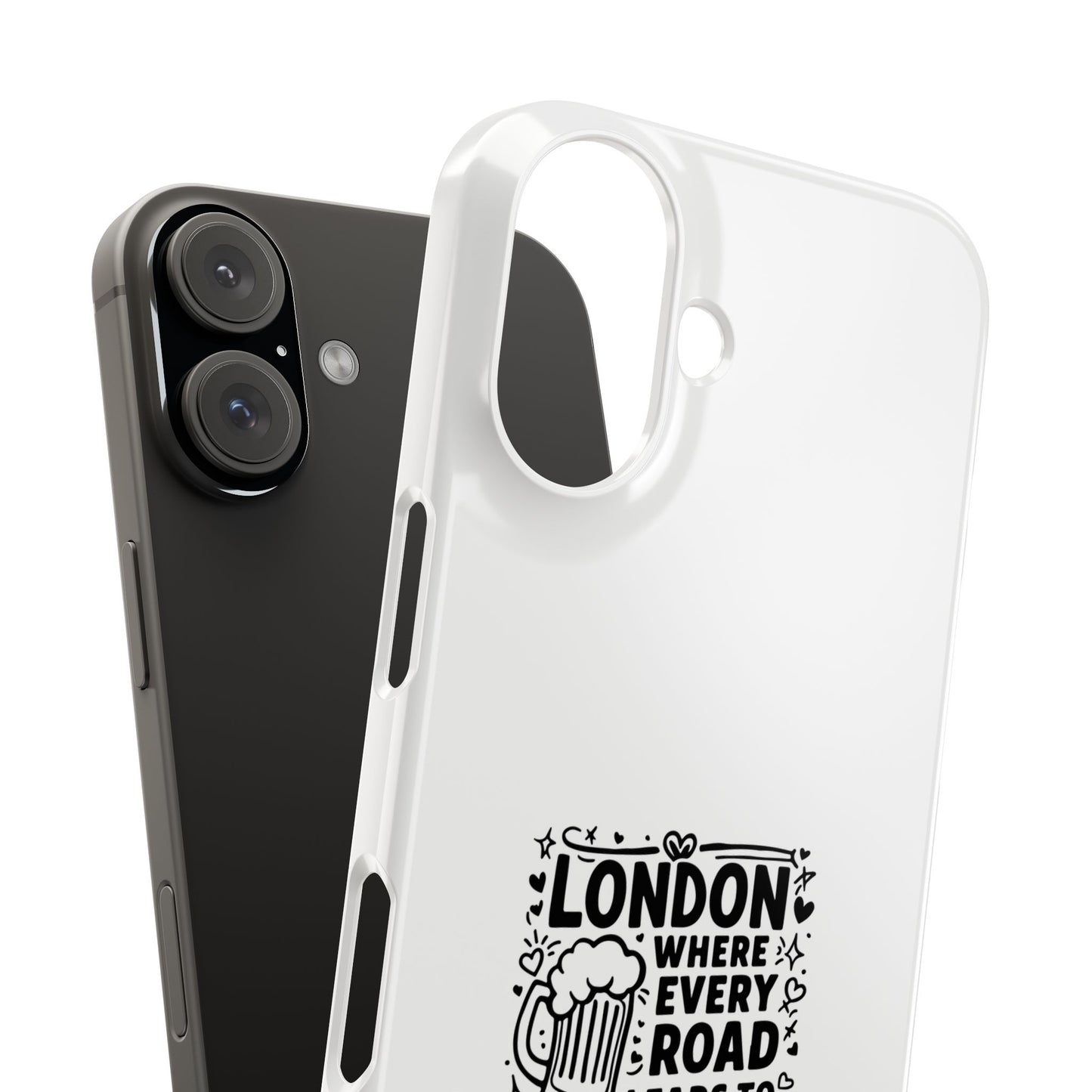 London Pub Slim Phone Case, Beer Lover Gift, Travel Accessory, Urban Style, Fun Design, Unique Phone Cover