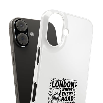 London Pub Slim Phone Case, Beer Lover Gift, Travel Accessory, Urban Style, Fun Design, Unique Phone Cover
