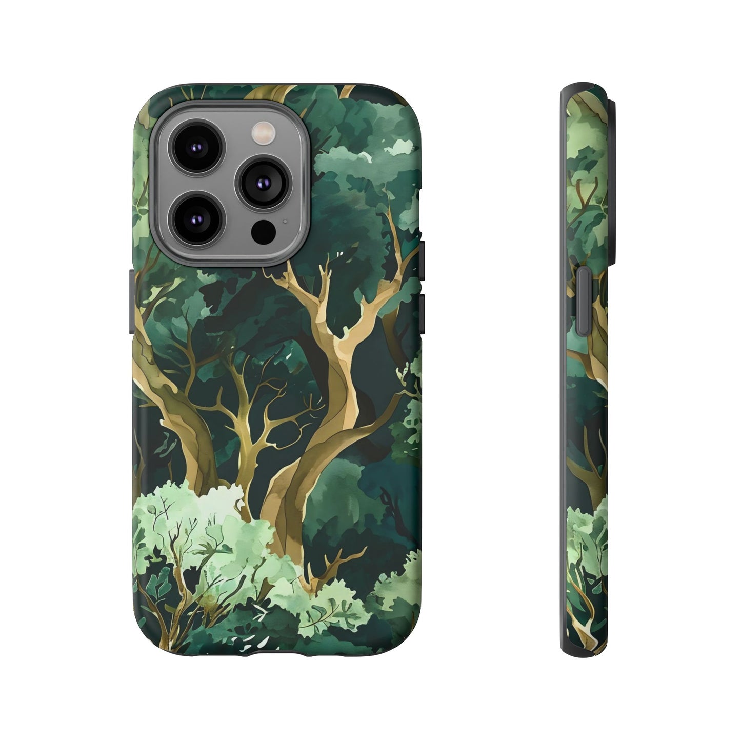 Forest Green Phone Case, Nature-Inspired Tough Cases, Eco-Friendly Gift, Outdoor Lover Accessory, Unique Phone Cover