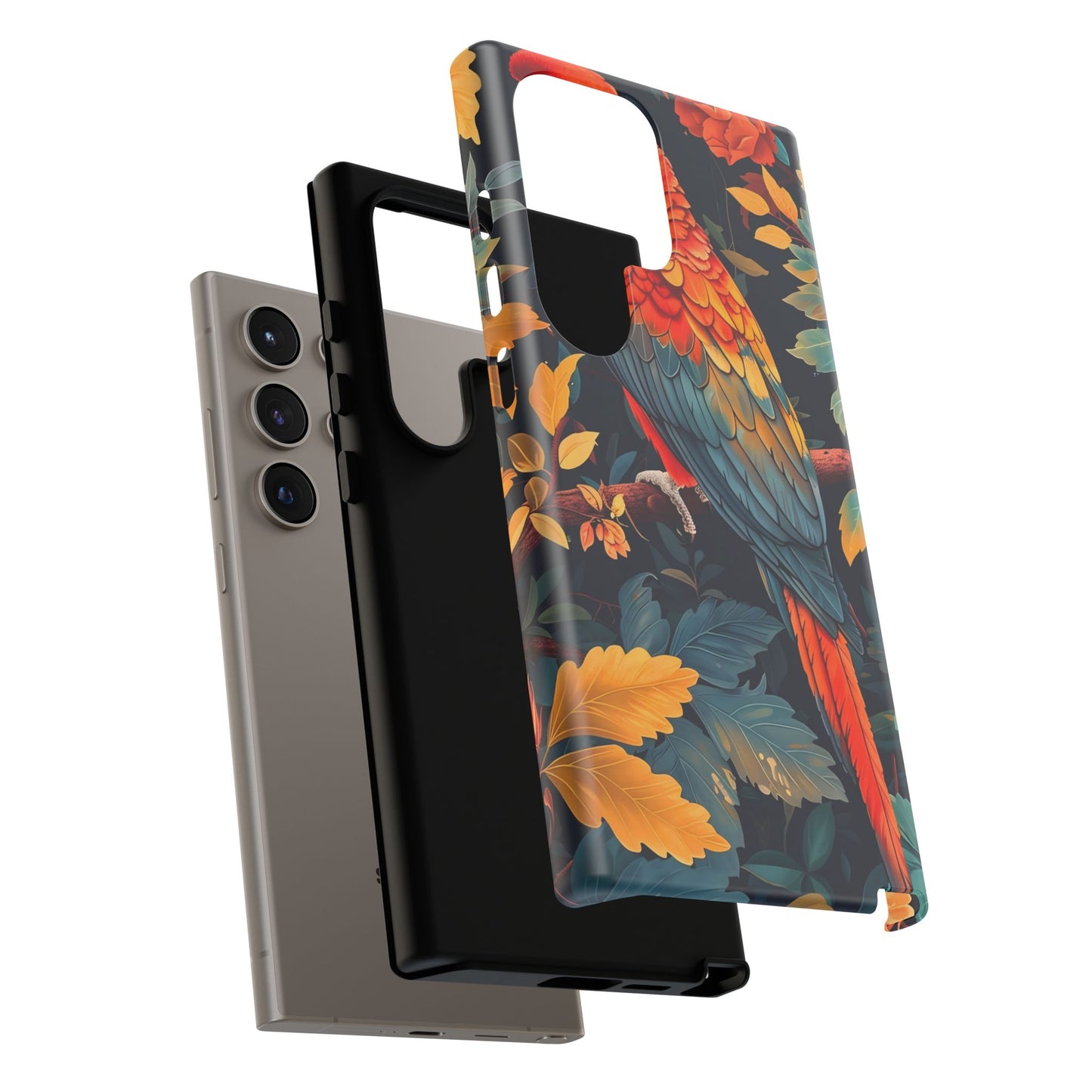 Vibrant Parrot Phone Case - Tough, Stylish, Nature-Inspired, Tropical, Wildlife, Perfect Gift, Summer Vibes