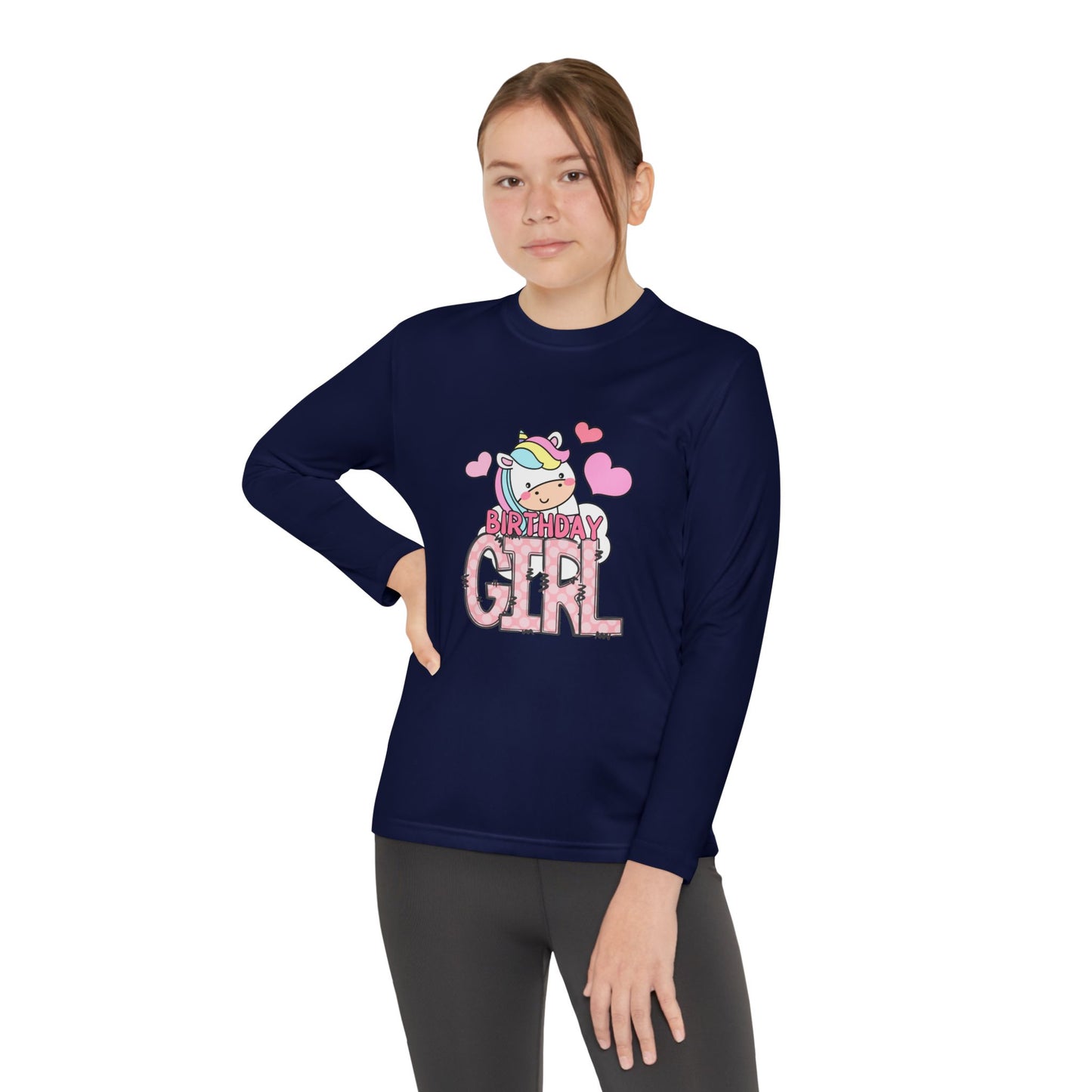Birthday Girl Unicorn Long Sleeve Tee for Kids
