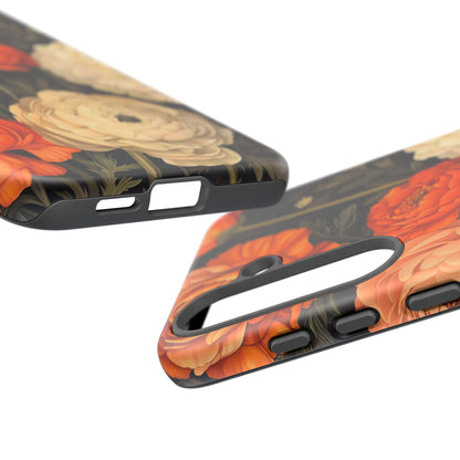 Floral Phone Case with Tough Protection, Blooming Ranunculus Design, Durable Cover, Gift for Flower Lovers, Eco-Friendly Phone Accessory