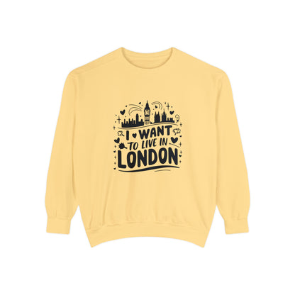 Unisex Garment-Dyed Sweatshirt Elegant - Living my Best in London