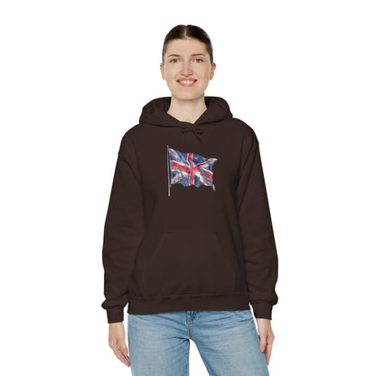Unisex Heavy Blend™ Hooded Sweatshirt - Bold & Brave - The British Flag Design