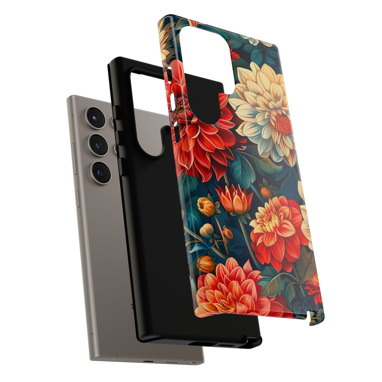 Floral Phone Case - Vibrant Tough Cases, Stylish Floral Cell Phone Cover, Gift for Her, Trendy Phone Accessory, Flower Design