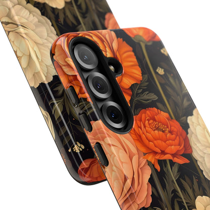 Floral Phone Case with Tough Protection, Blooming Ranunculus Design, Durable Cover, Gift for Flower Lovers, Eco-Friendly Phone Accessory