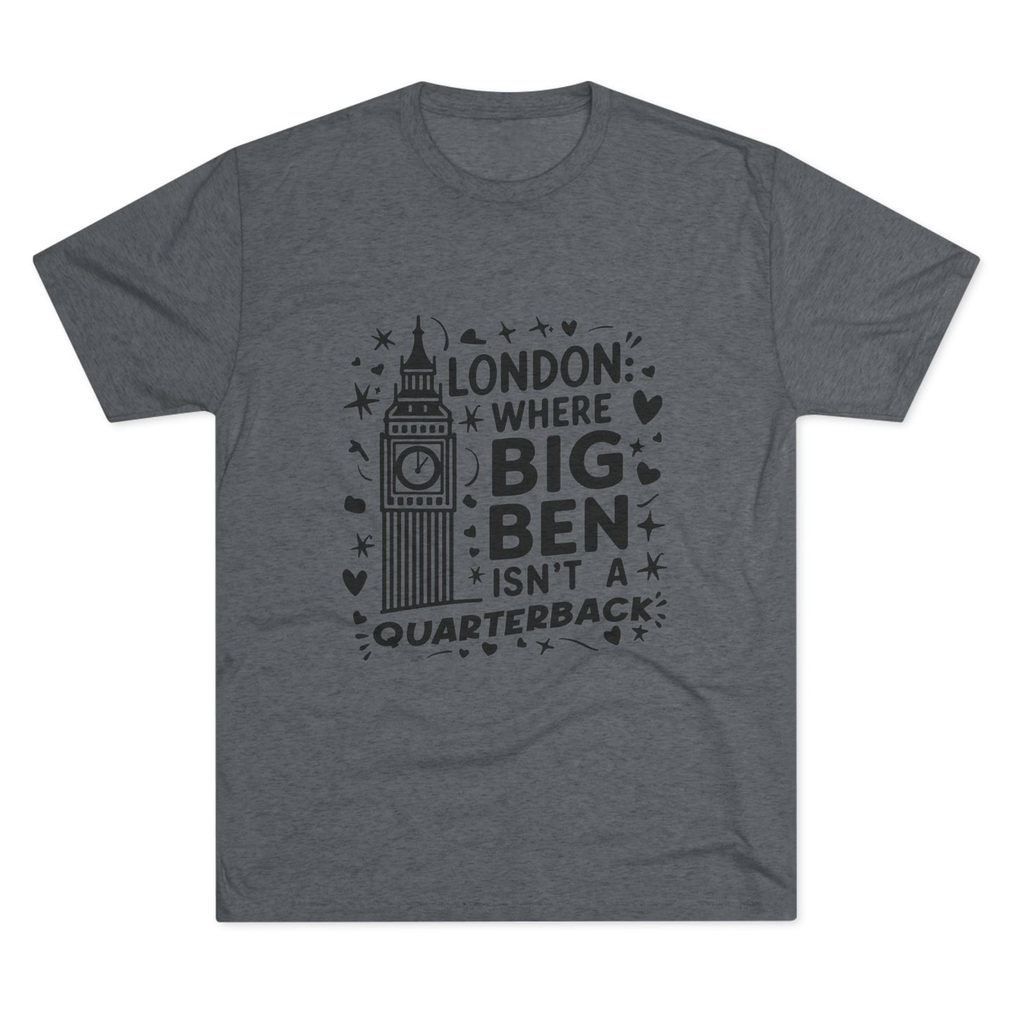 London Big Ben Relaxed Unisex Tri-Blend Crew Tee