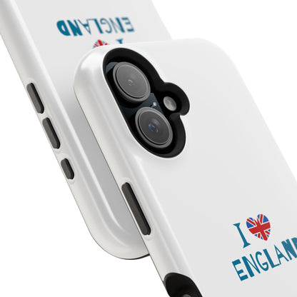 I Love England Magnetic Tough Cases, Phone Cover, Gift for Travelers, Souvenir, England Pride, Durable Phone Protection