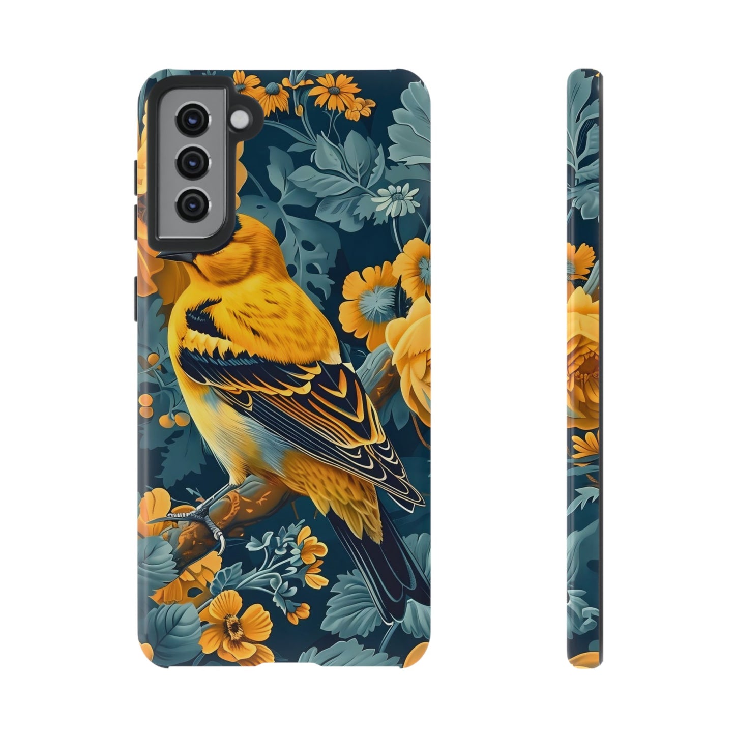 Colorful Bird Phone Case, Tough Phone Cover, Floral Phone Accessories, Nature Lover Gift, Unique Smartphone Case, Birthday Present