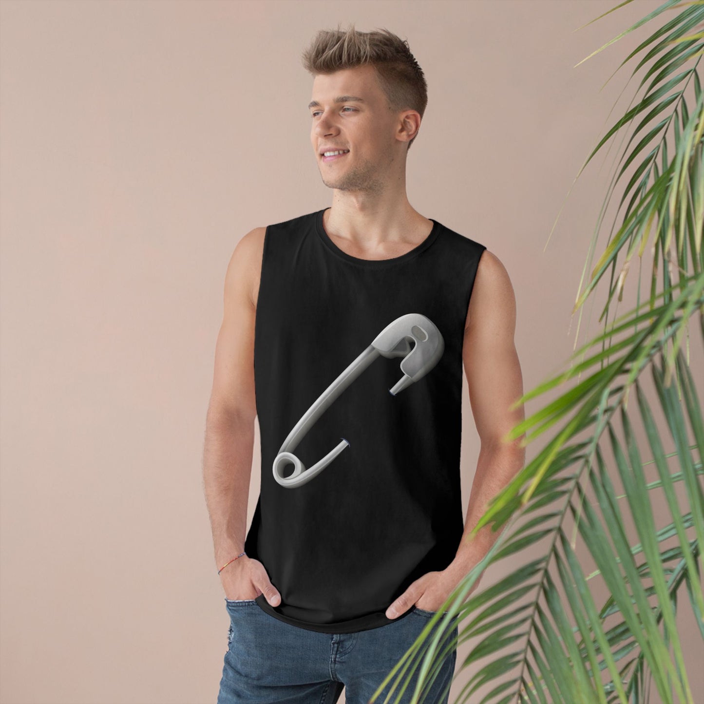 Unisex Barnard Tank - Minimalist Safety Pin