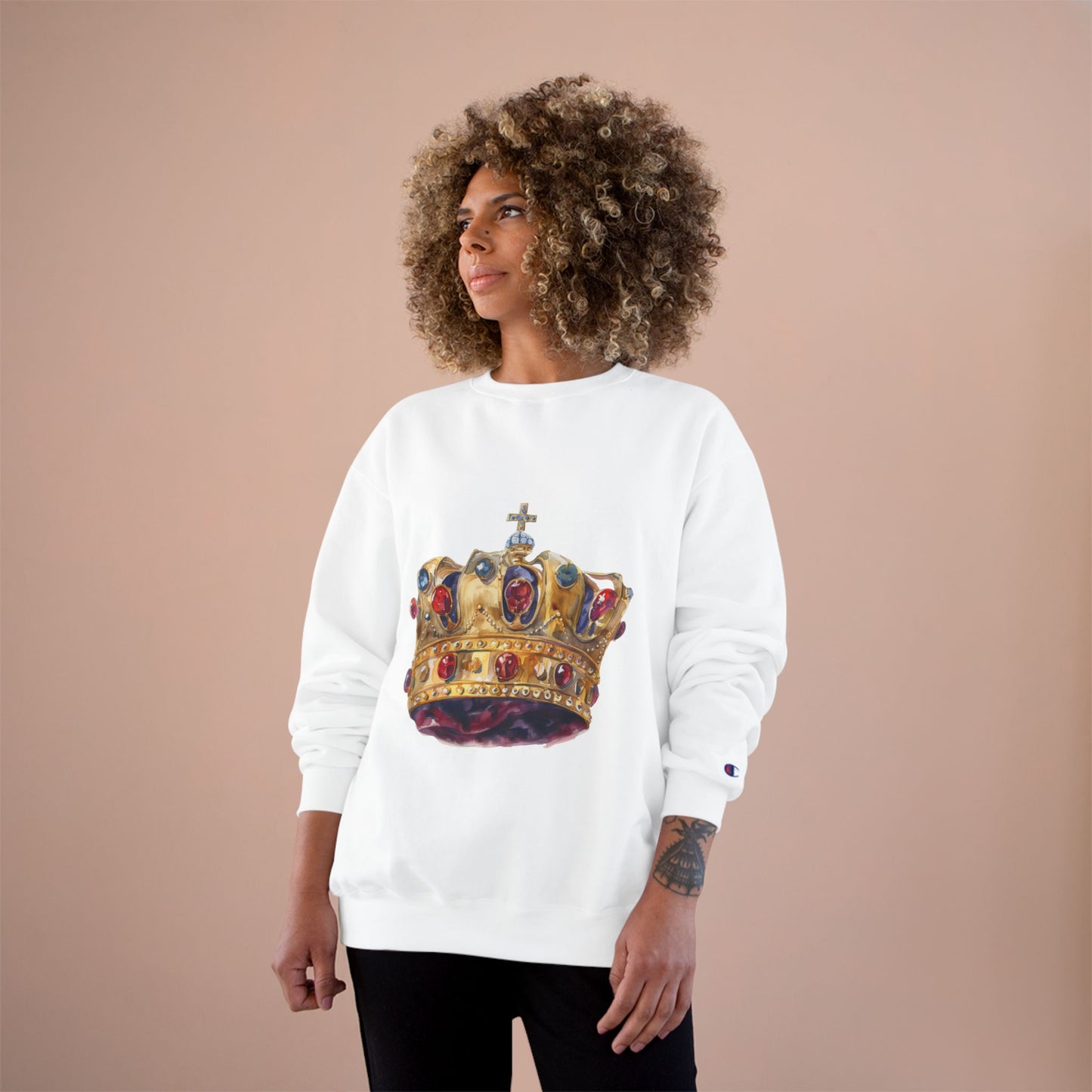 Champion Sweatshirt - British Royal Crown - Symbol of Regal Elegance and Authority