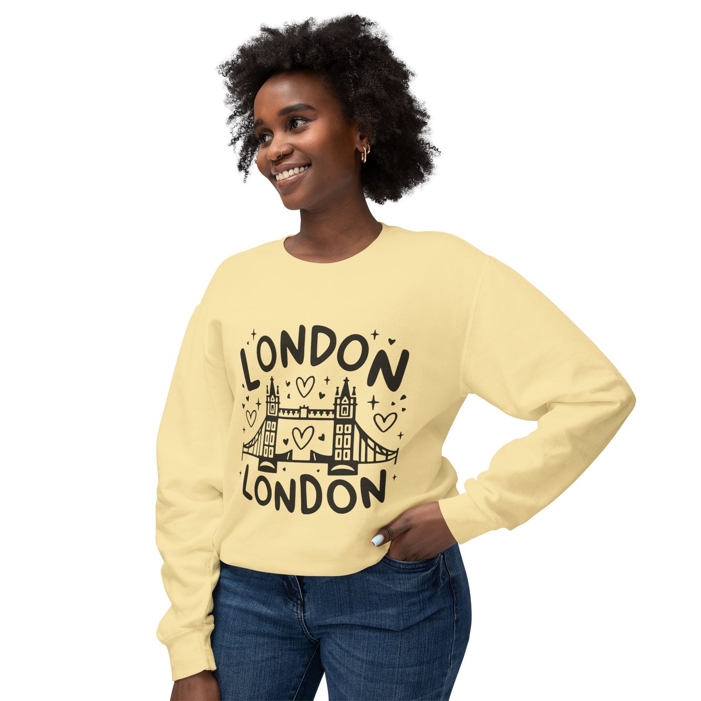 Unisex Lightweight Crewneck Sweatshirt - Adorable London