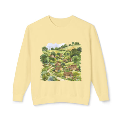 Unisex Lightweight Crewneck Sweatshirt - British Nature - Scenic Landscapes and Natural Beauty