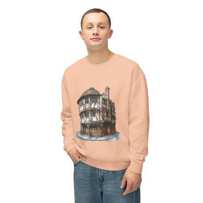 Unisex Lightweight Crewneck Sweatshirt Trendy - Cozy British Pub