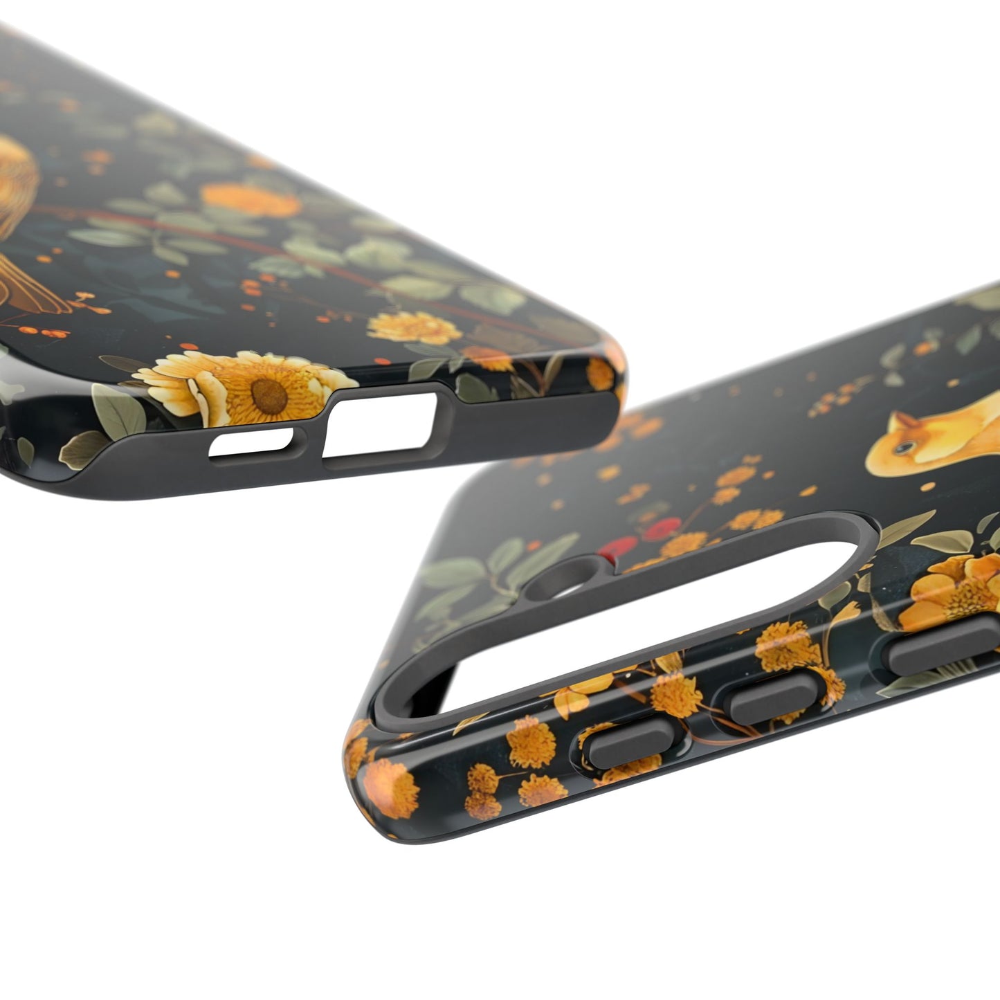 Floral Phone Case, Tough Cases with Bird Design, Nature Lover Gift, Stylish Protection, Birthday Present, Floral Phone Cover