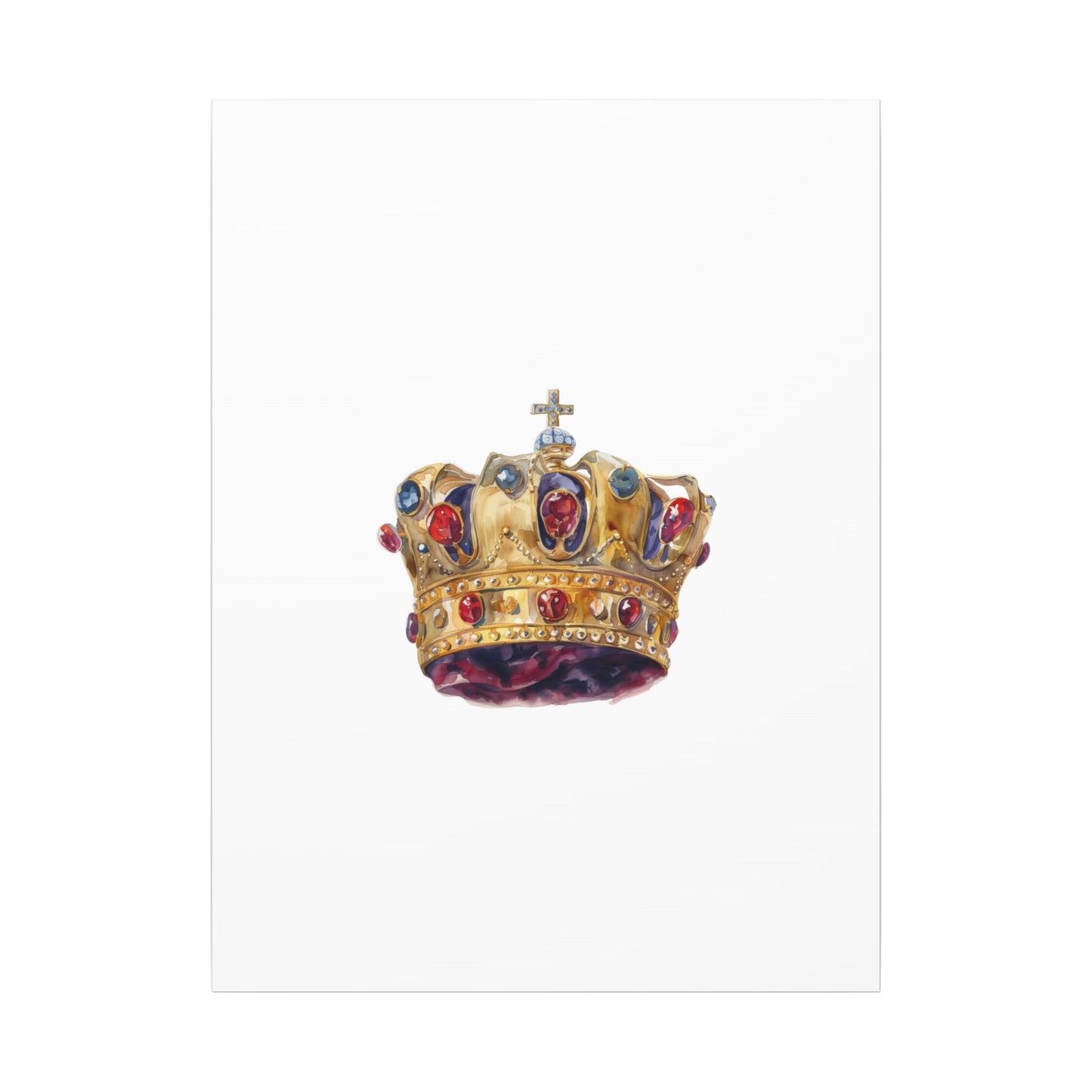 Crown Art Print, Royal Wall Decor, Matched for Home or Office, Gift for Art Lovers, Unique Royalty Artwork