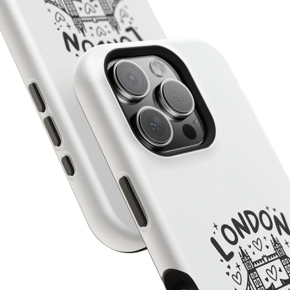 London-Themed Magnetic Phone Case, Cute Phone Cover, Trendy Gift for Travelers, City Lovers, Unique Accessory for iPhone