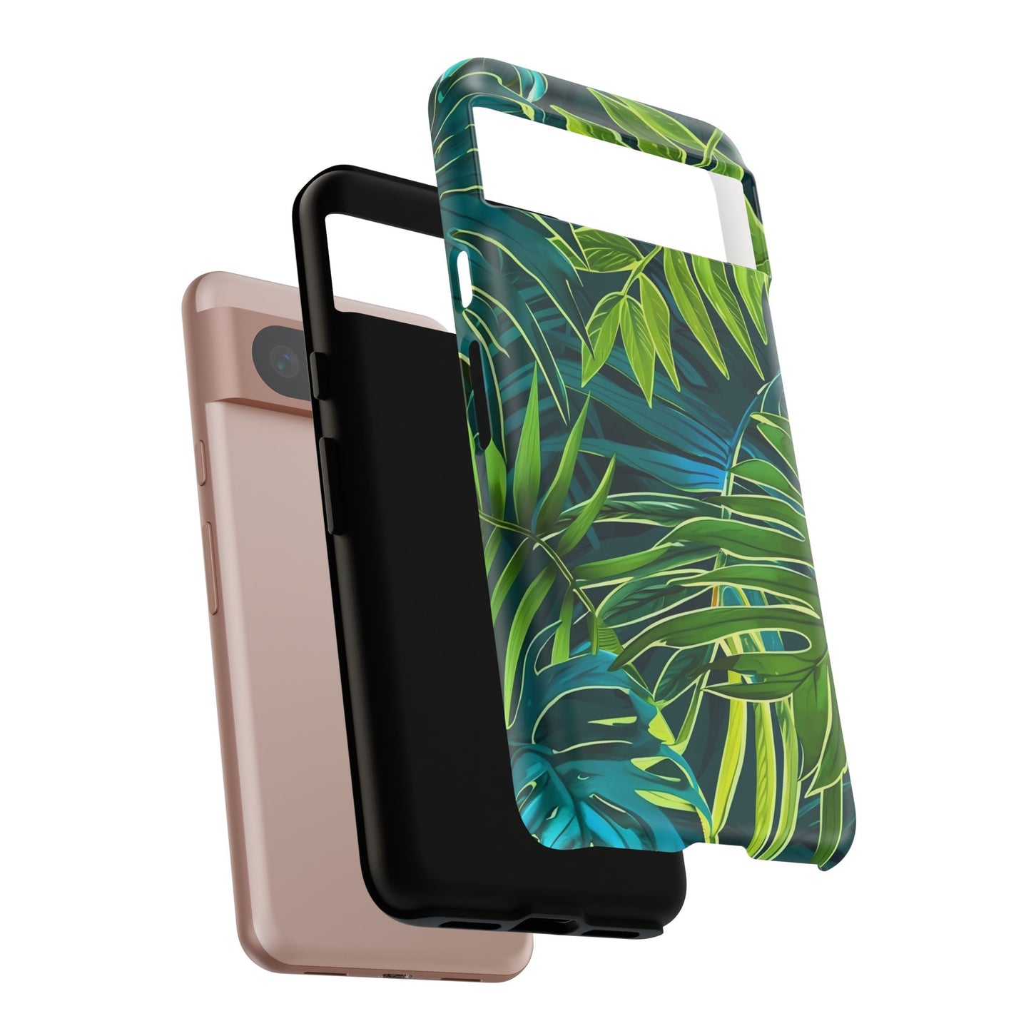 Tropical Phone Case - Durable Green Leaf Design, Eco-Friendly Gift, Trendy Accessory, Nature Lover's Case, Summer Vibes