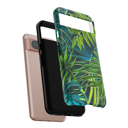 Tropical Phone Case - Durable Green Leaf Design, Eco-Friendly Gift, Trendy Accessory, Nature Lover's Case, Summer Vibes