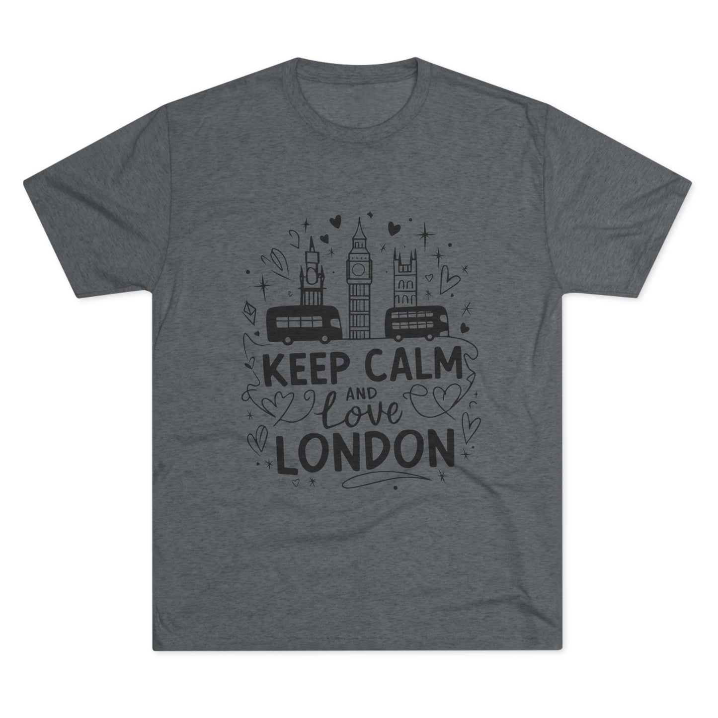 Keep Calm and Love London Unisex Tri-Blend Crew Tee
