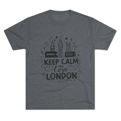 Keep Calm and Love London Unisex Tri-Blend Crew Tee
