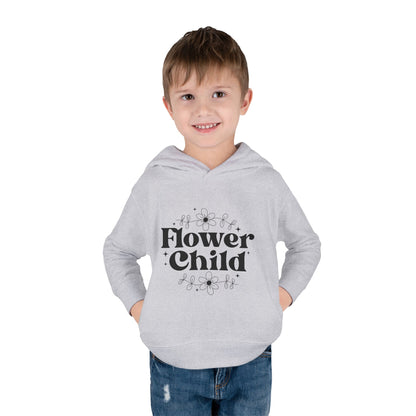 Flower Child Toddler Pullover Fleece Hoodie - Cute & Comfy Kids Apparel