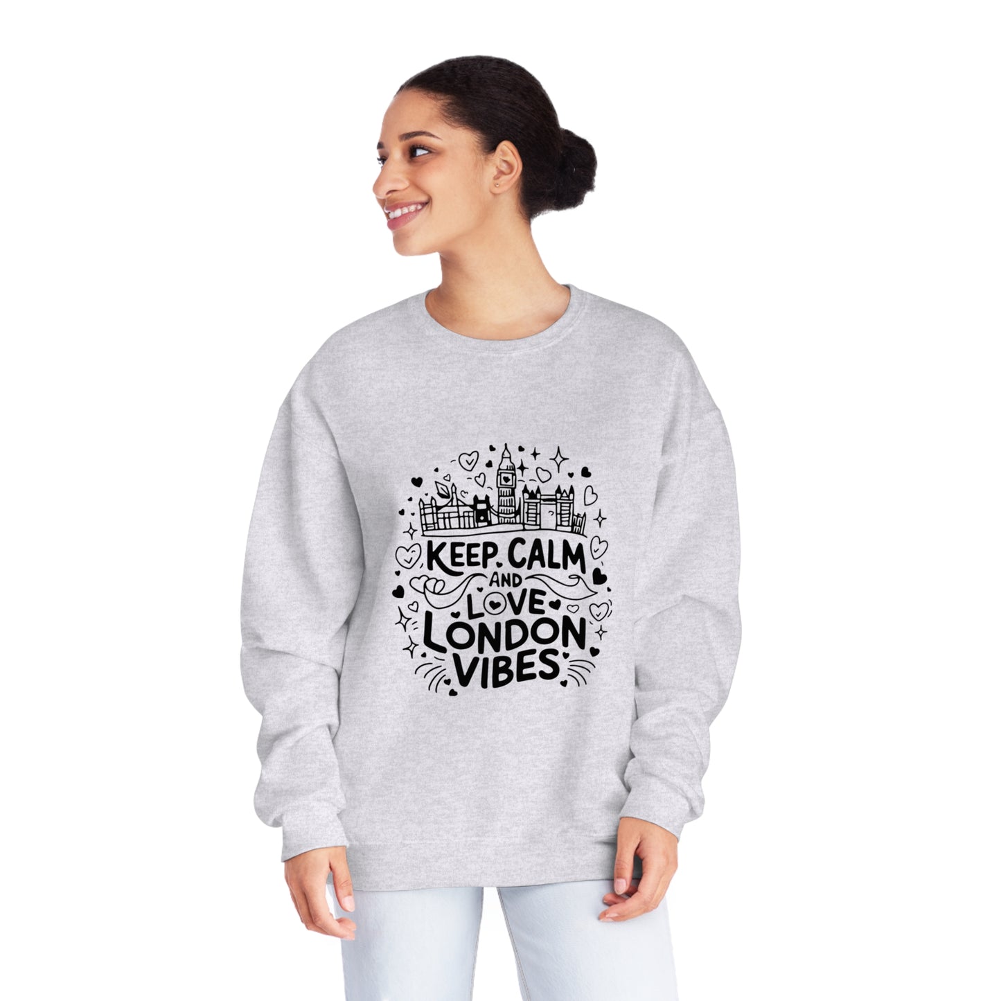 Unisex NuBlend® Crewneck Sweatshirt - Keep Calm and Love London Vibes