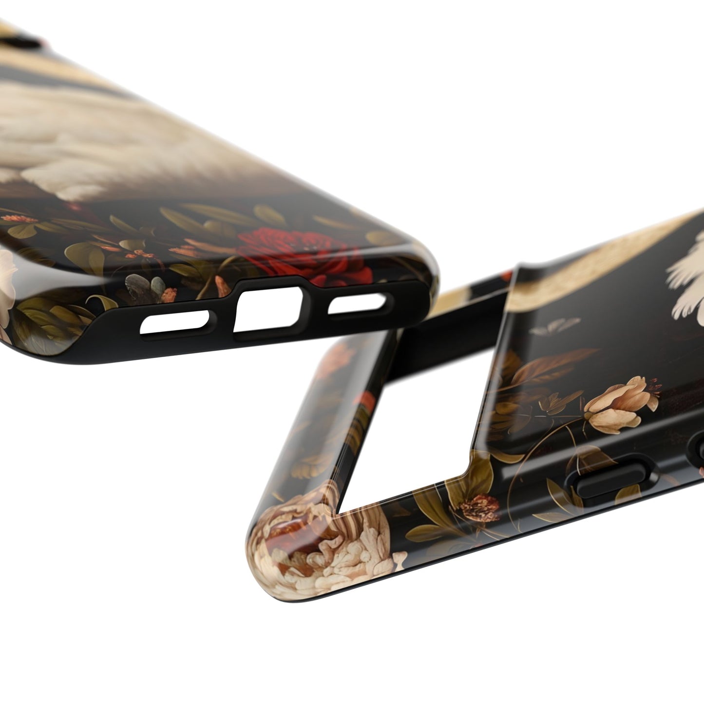 Elegant Swan Phone Case, Floral iPhone Cover, Tough Phone Case, Gift for Her, Nature Lover, Mother's Day, Birthday