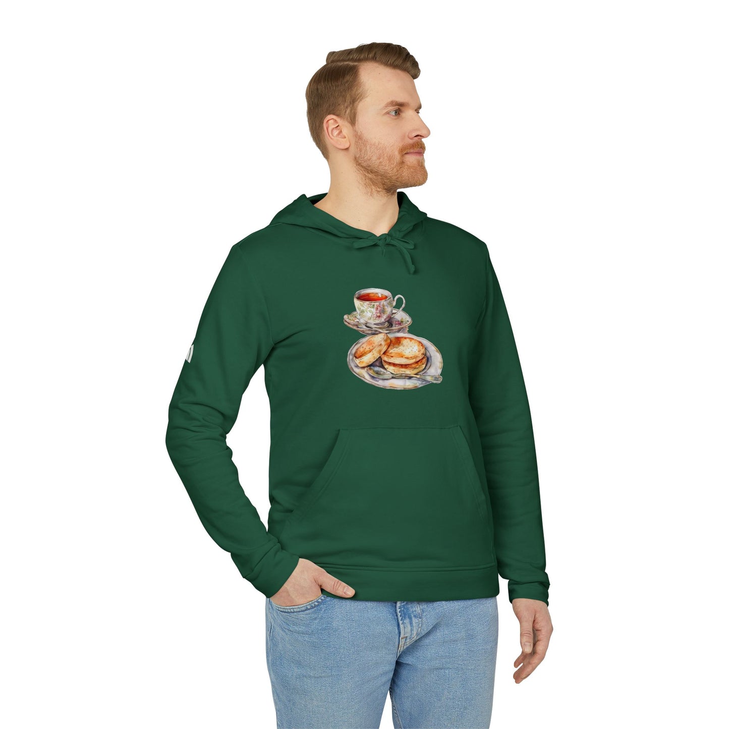 adidas Unisex Fleece Hoodie - British Royal Breakfast