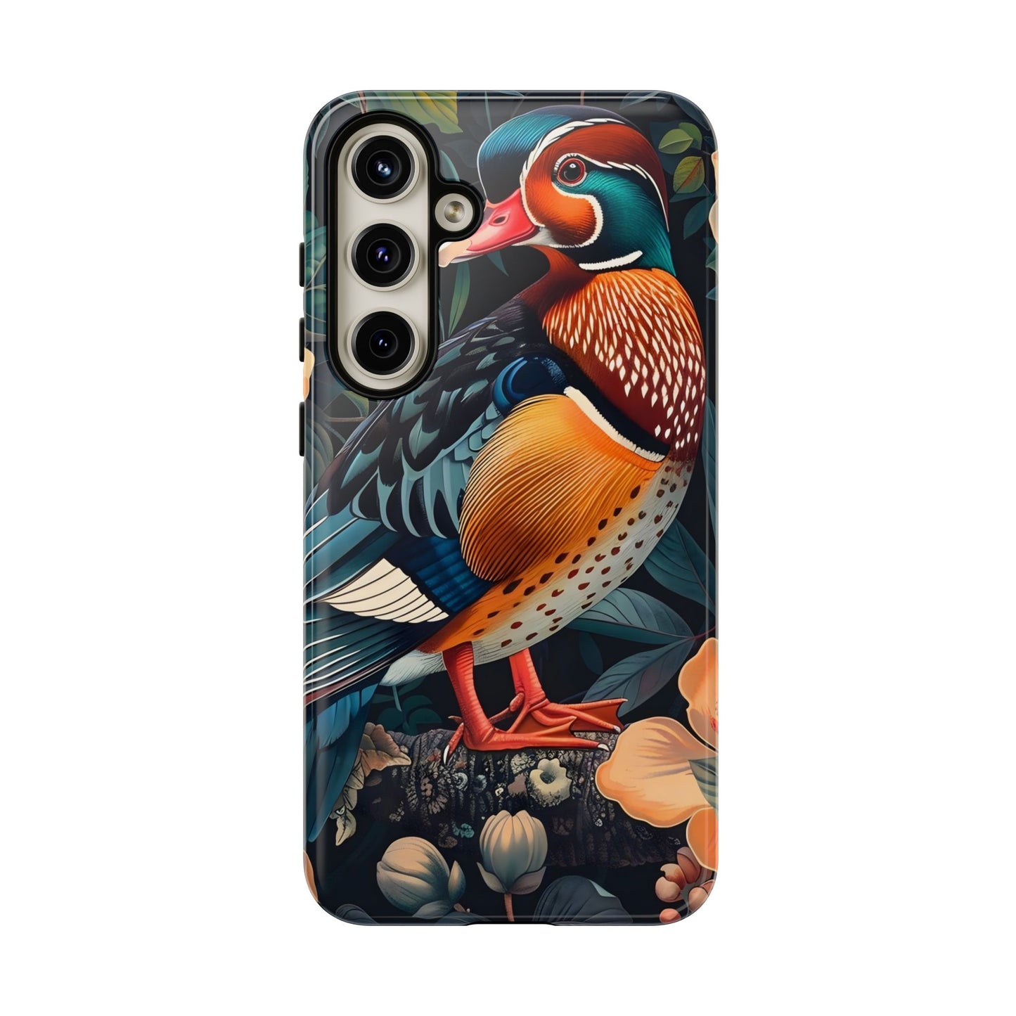 Vibrant Phone Case with Artistic Bird Design, Nature Lover Gift, Wildlife Enthusiast Accessory, Floral Tech Case, Unique Mobile Cover