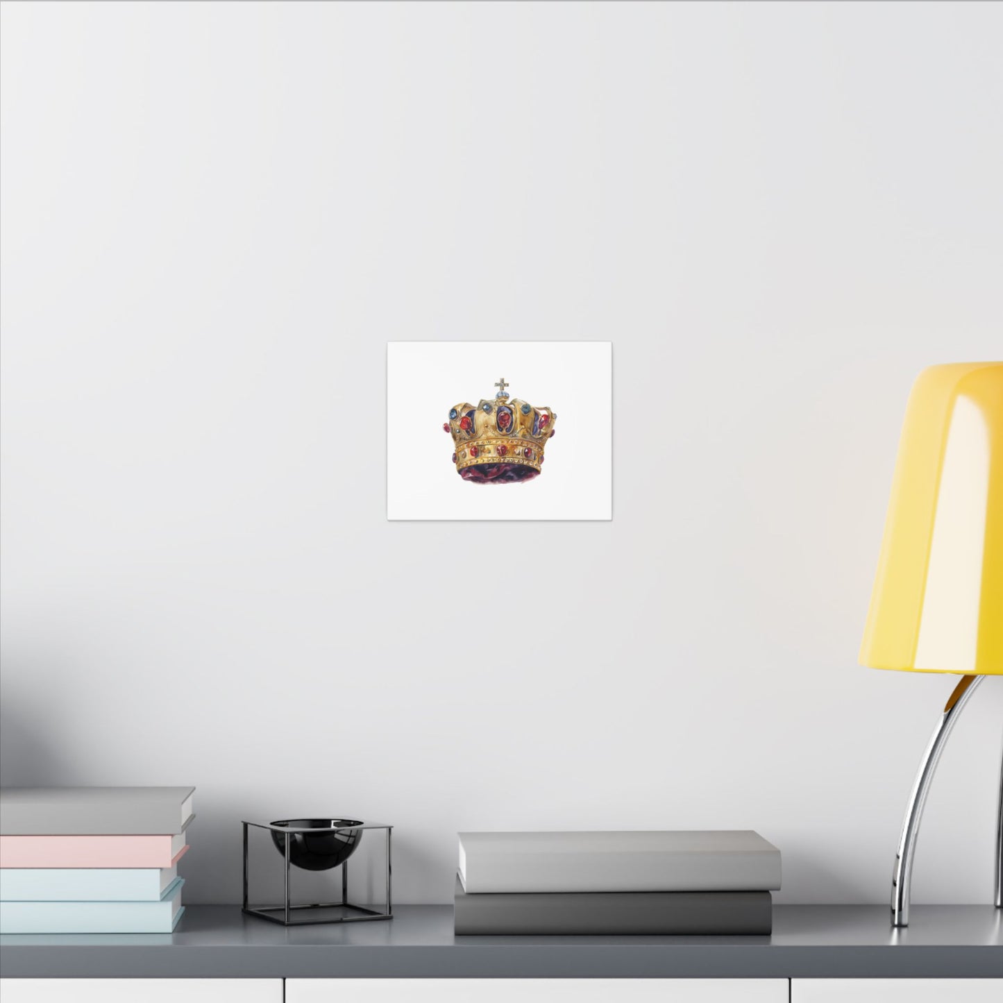 Crown Art Print, Royal Wall Decor, Matched for Home or Office, Gift for Art Lovers, Unique Royalty Artwork