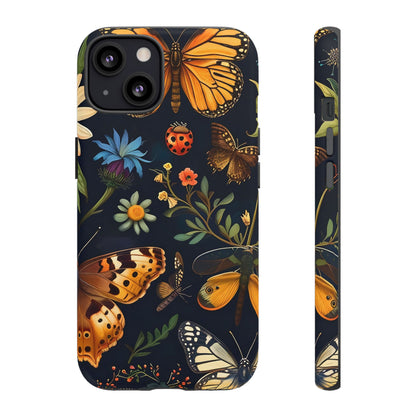Nature-Inspired Phone Case | Floral Butterfly Design, Tough Phone Cover, Gift for Nature Lovers, Cute Butterfly Case, Home Decor